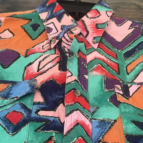 VTG Wrangler Cowboy Cut Rodeo Shirt Made USA Multicolor Size M-L Fresh Price - Picture 5 of 13